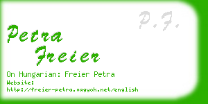 petra freier business card